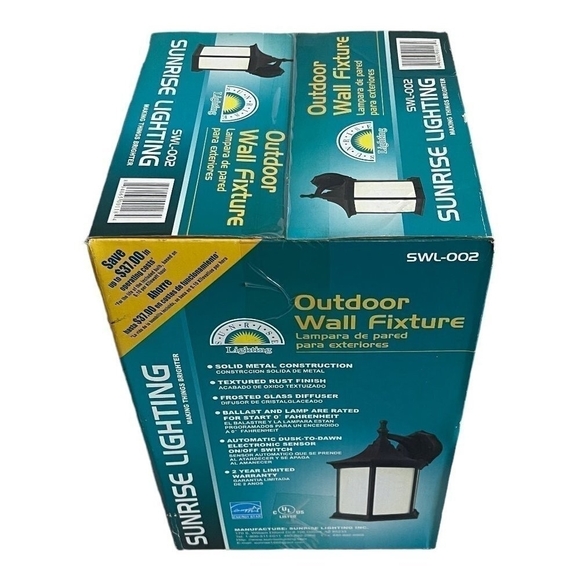 NIB Sunrise Lightning Outdoor Wall Fixture Light Electronic Sensor Outdoor Light - Picture 5 of 5